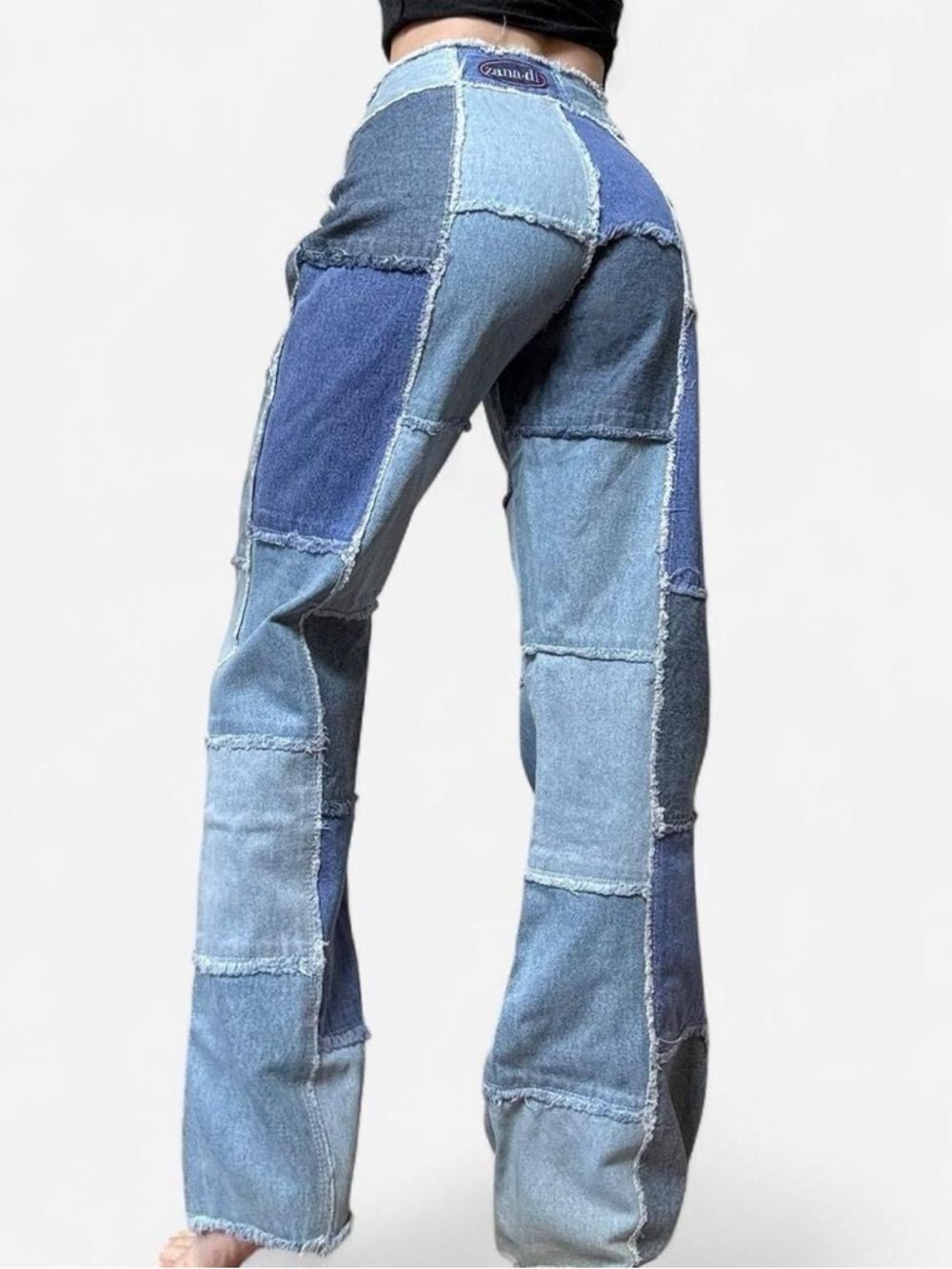 Zana-di vintage patchwork flare jeans